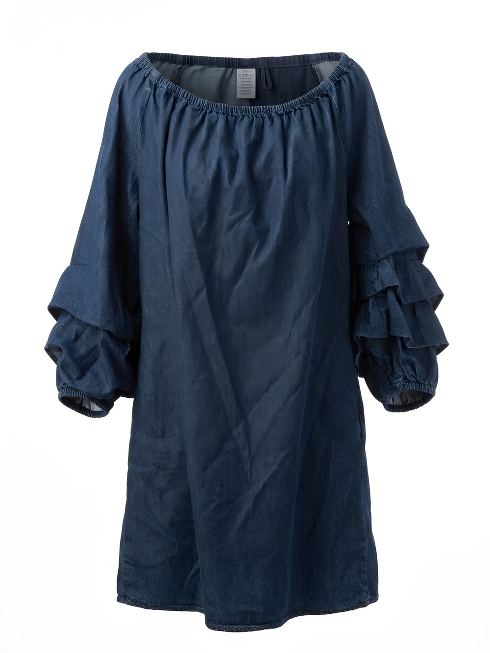 Robert Louis Indigo Tiered Tie-Front Tunic